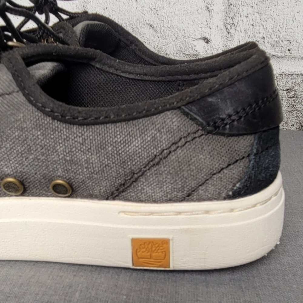 Timberland Amherst Canvas Oxford Sneakers Distressed Gray Womens 7.5 - Picture 7 of 8